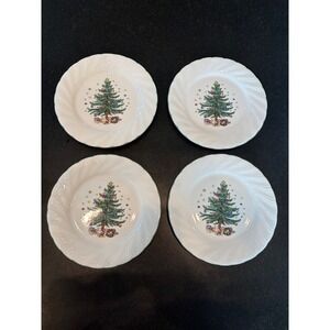 Nikko "Happy Holidays" pattern manufactured in Japan, 4 dinner plates